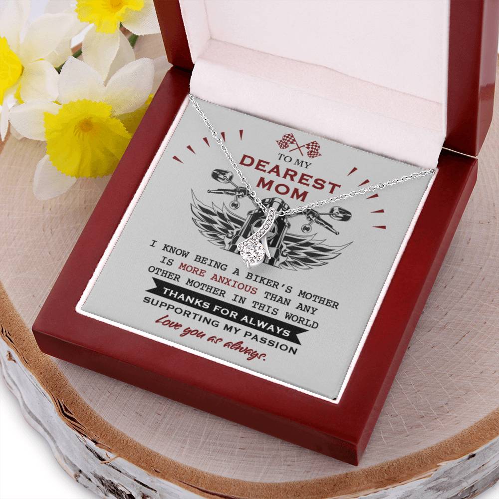 Biker's Mom Gift - Supporting My Passion - The Alluring Beauty Necklace Alluring Beauty Necklace