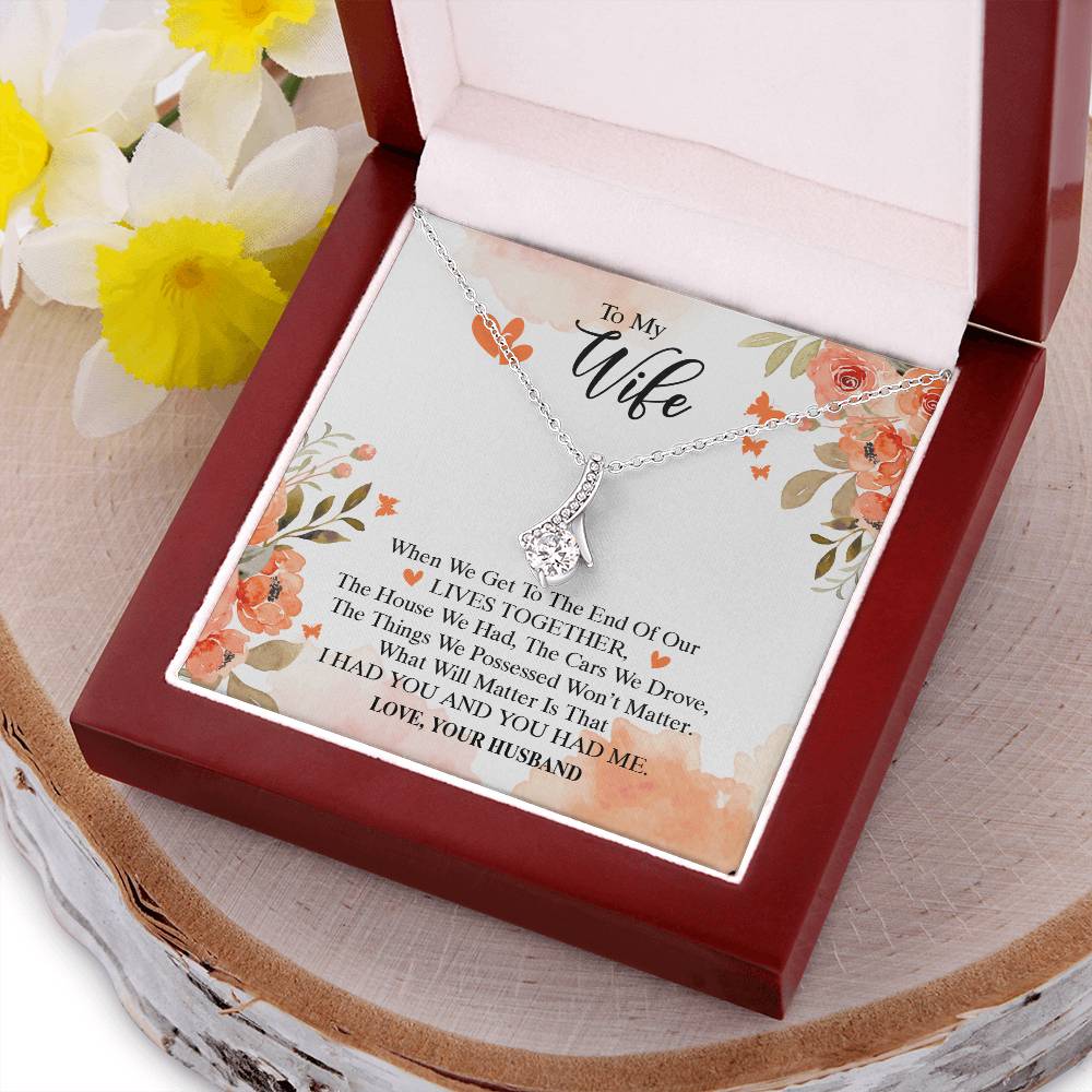 Beautiful To My Wife Necklace Alluring Beauty Necklace