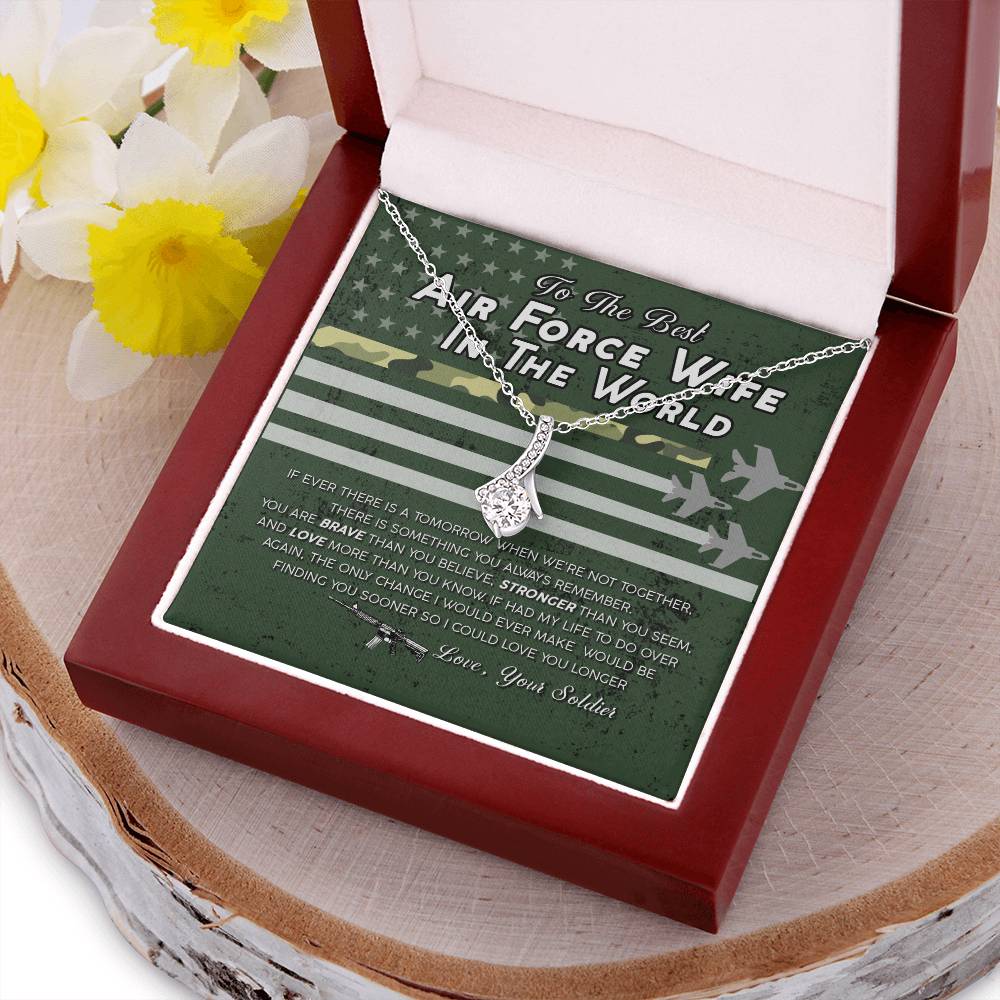 Air Force Wife Gift Air Force Wife Necklace From Husband Gift Military Wife Alluring Beauty Necklace