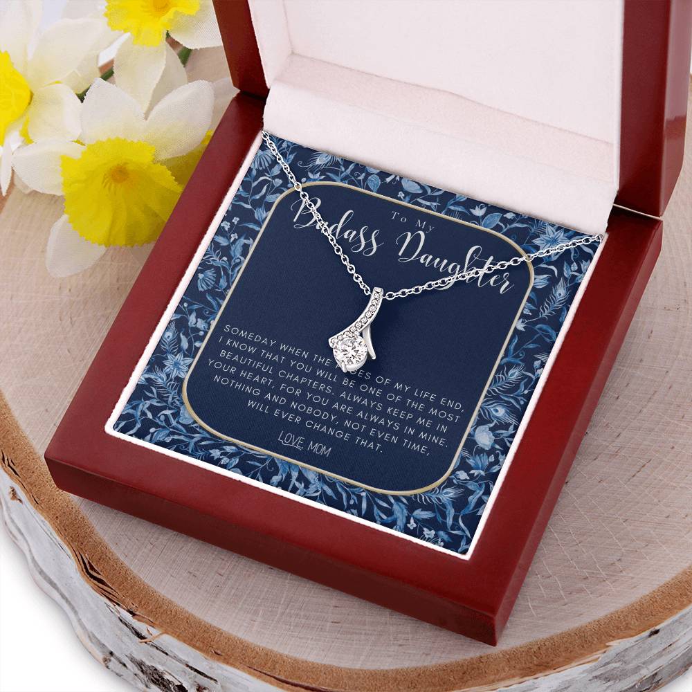 To My Badass Daughter Gift For Daughter Birthday Luxe Crown Necklace Gift Set Badass Daughter Gift Infinity Necklace Alluring Beauty Necklace