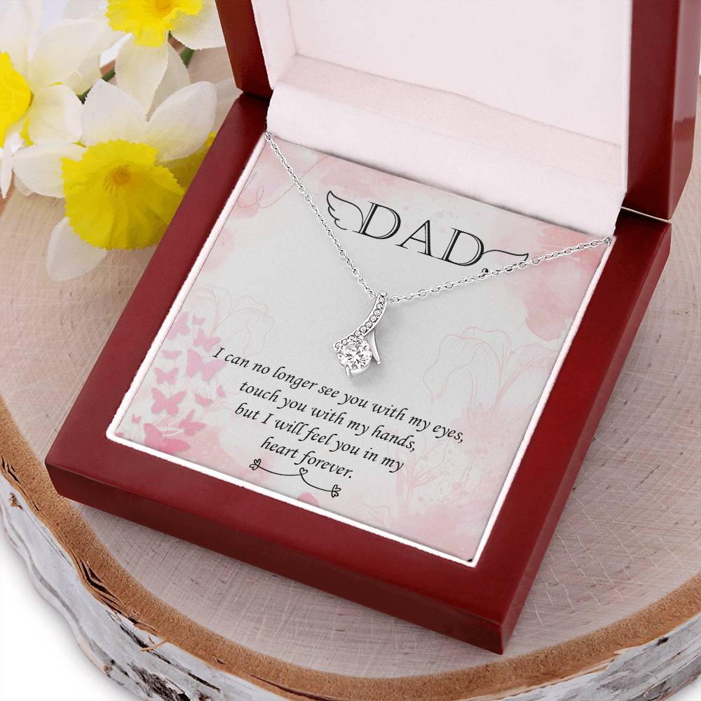 Personal Father Memorial Remember Dad Necklace Gift For Loss Dad Angel Wing Condolence Jewelry Grieving Friend Gift Alluring Beauty Necklace