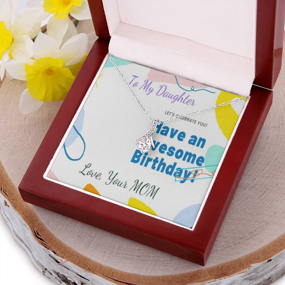 Beautiful Sparkly Pendant Gift To Daughter From Mom Alluring Beauty Necklace