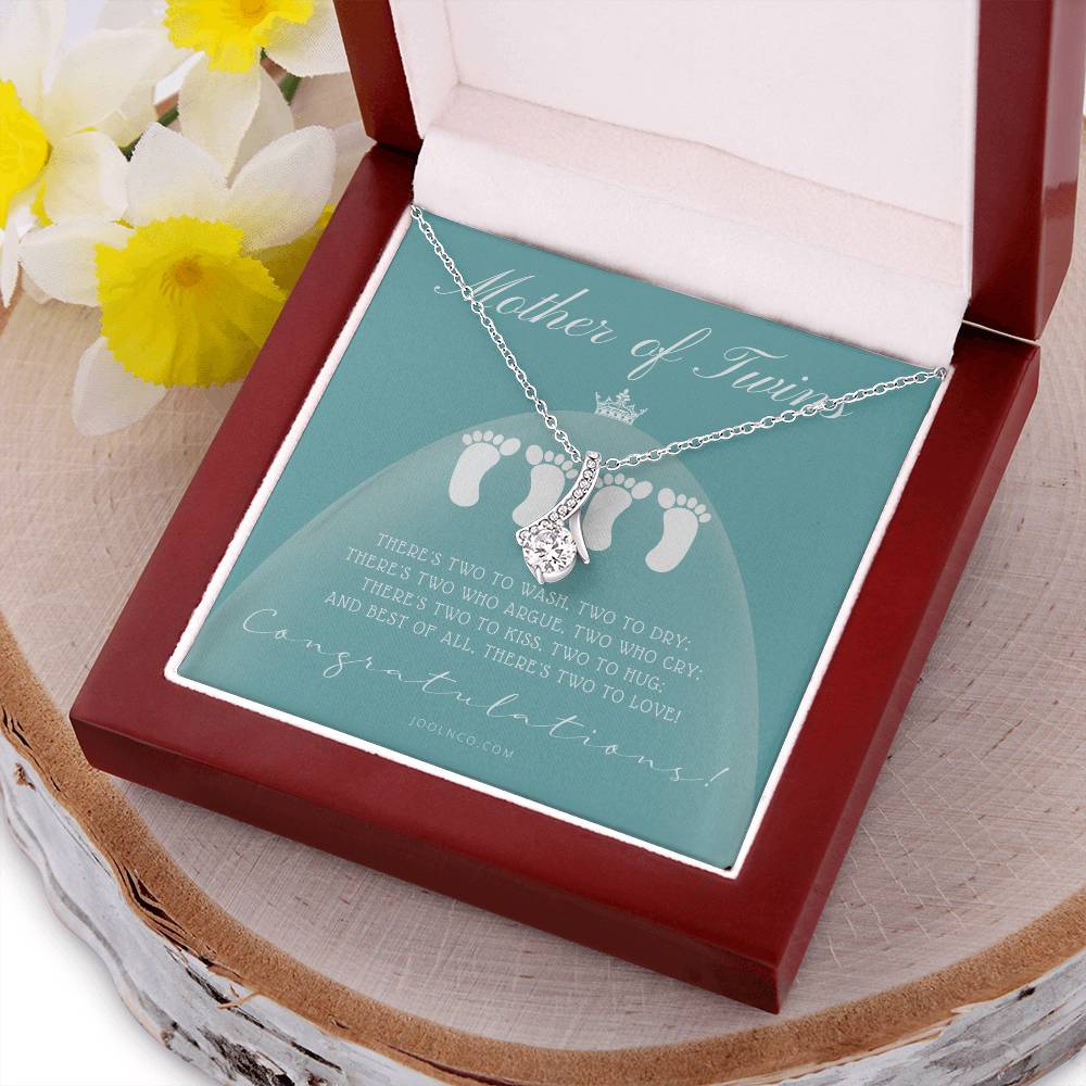 Mom Of Twins Gift Jewelry For Mother Of Twins Parents Of Twins Best Gift For New Mom Of Twins Birthday Gift For Mom Of Twins Necklace Alluring Beauty Necklace