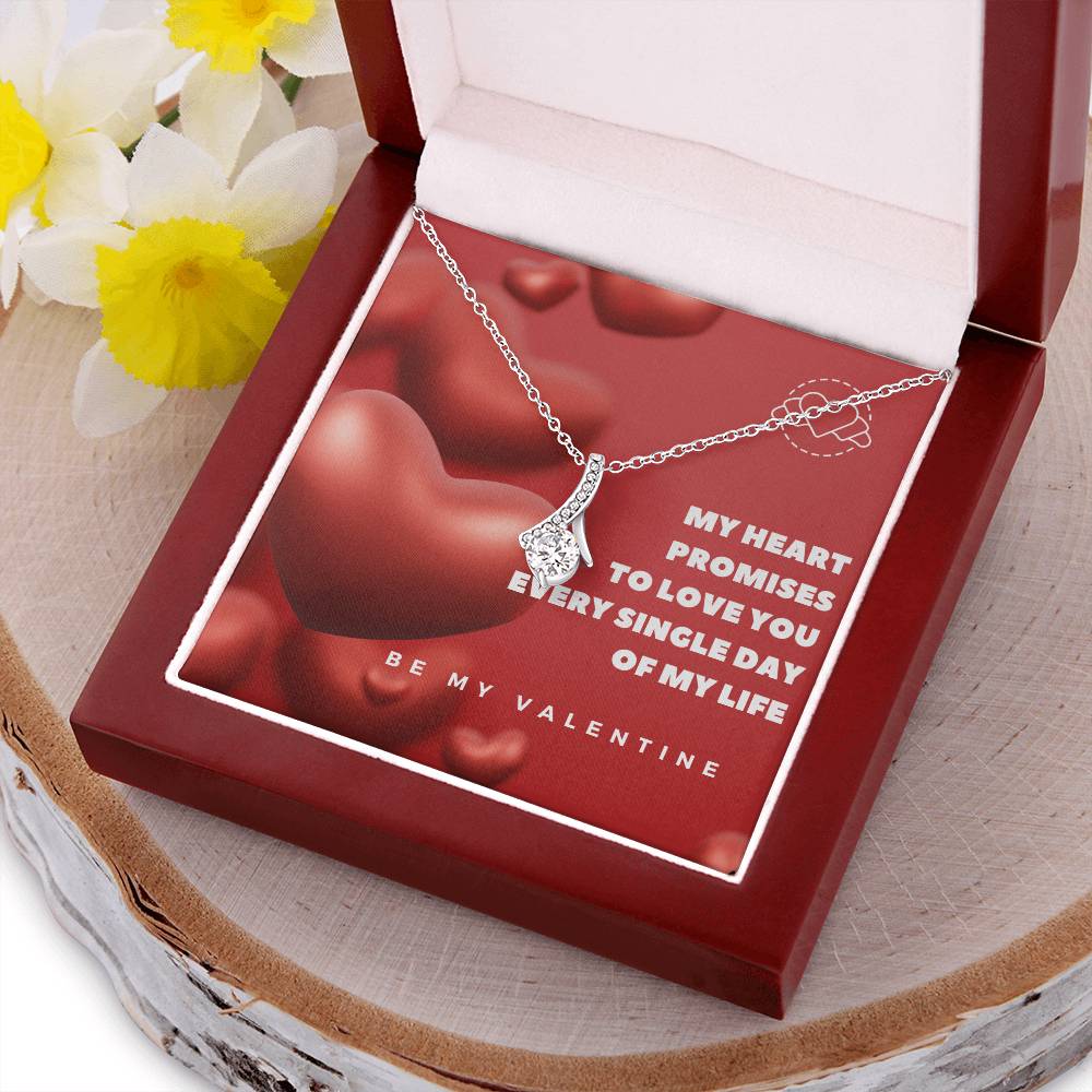 Be My Valentine Beautiful Sparkly Pendant Alluring Beauty Necklace