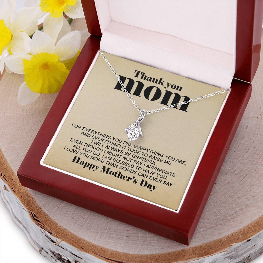 Thank You Mom - Happy Mother's Day Necklace 1 Alluring Beauty Necklace