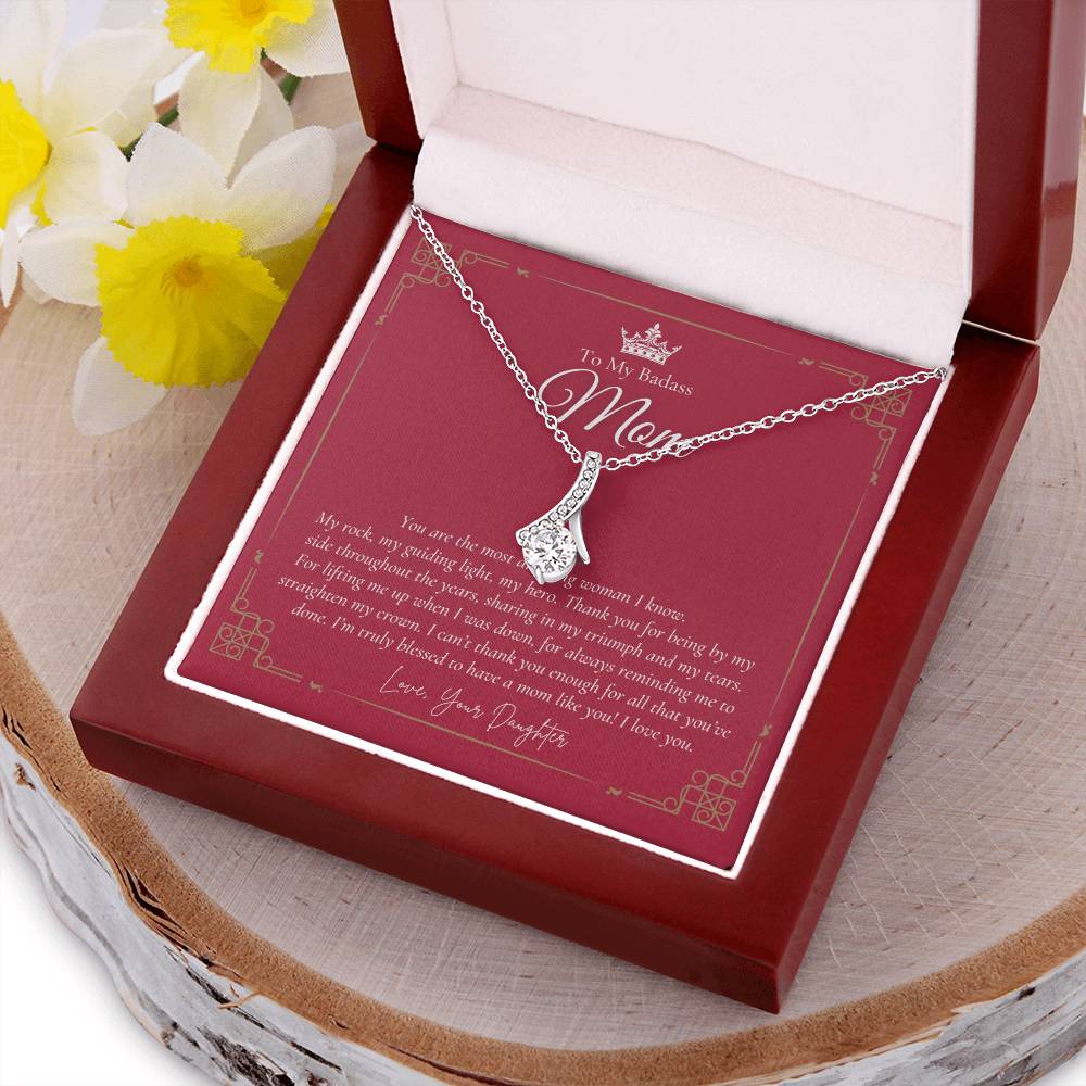 To My Badass Mom Necklace Badass Mom Gift Mother’S Day Gift Birthday Gift Gift From Daughter On Wedding Day 8 Alluring Beauty Necklace