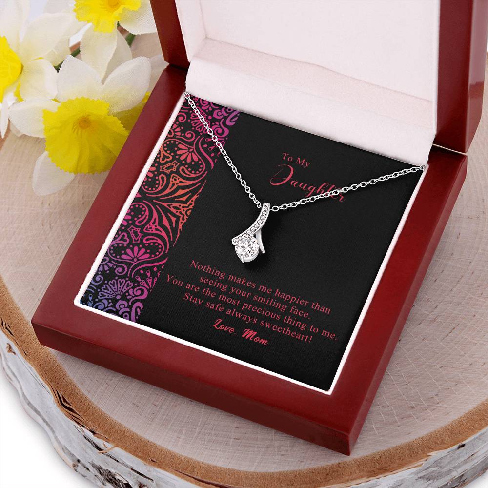 Mom To Daughter Alluring Beauty Necklace Gift - Daughter Birthday Gift Daughter Jewelry Daughter Necklace Mom To Daughter Alluring Beauty Necklace