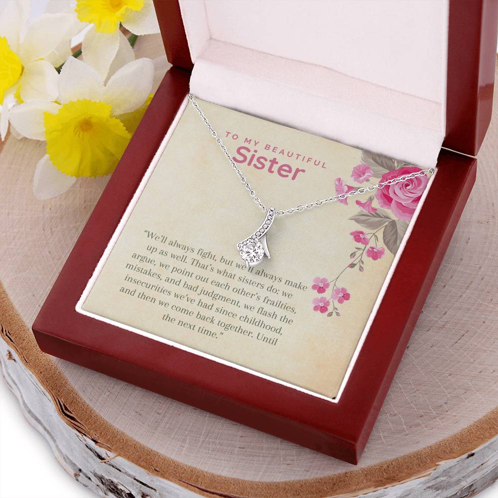 Personalised Gift For A Sister Big Sis Little Sis Gift Idea Wedding Gift For Sister Birthday Gift Idea For Sister Alluring Beauty Necklace
