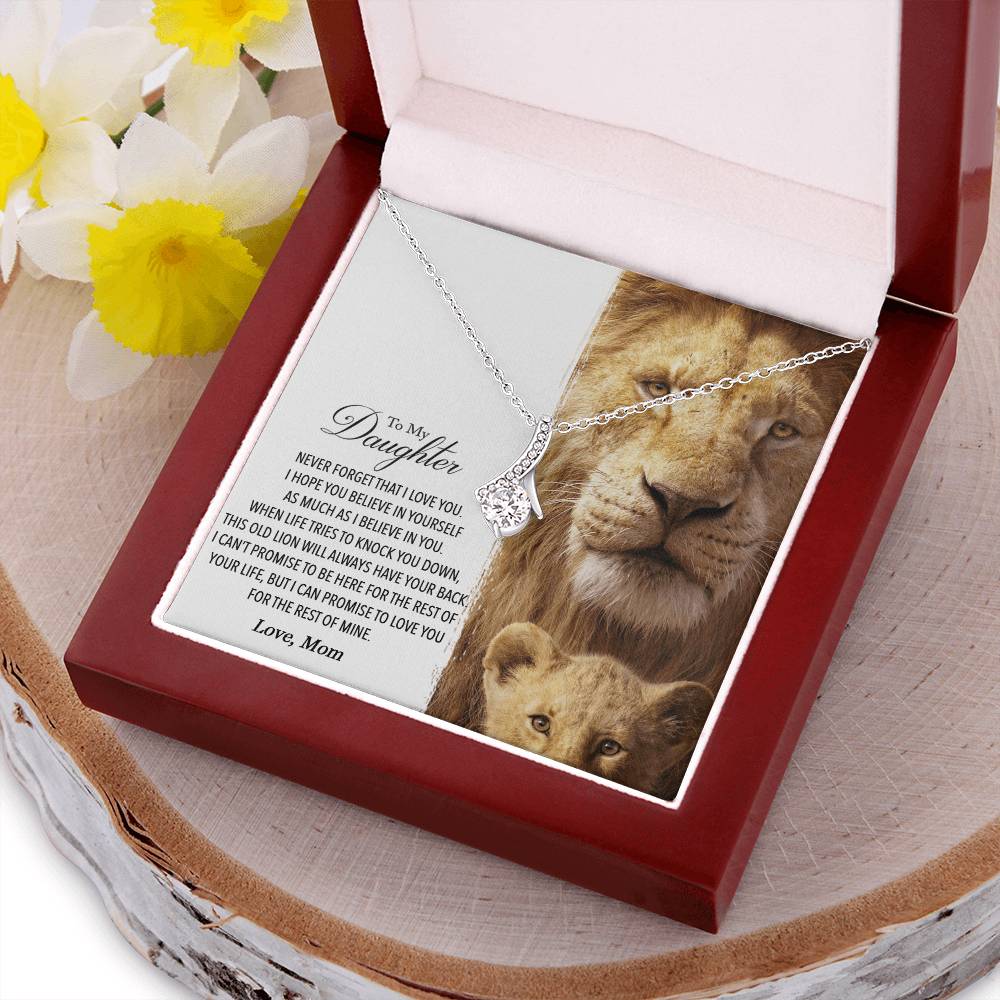 To My Daughter - This Old Lion Will Always Have Your Back 1 Alluring Beauty Necklace