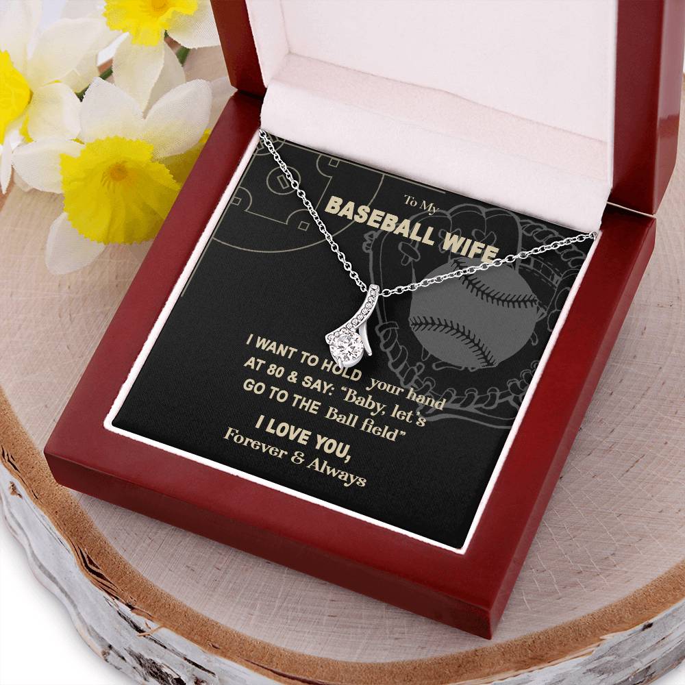 To My Baseball Wife - Baby Let's Go To The Ball Field - Luxury Necklace 2 Alluring Beauty Necklace