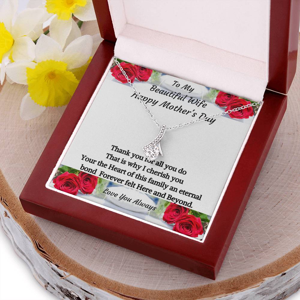 To My Beautiful Wife - Happy Mother's Day - Necklace Alluring Beauty Necklace