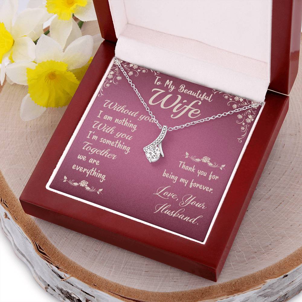 To My Beautiful Wife Alluring Beauty Necklace Alluring Beauty Necklace