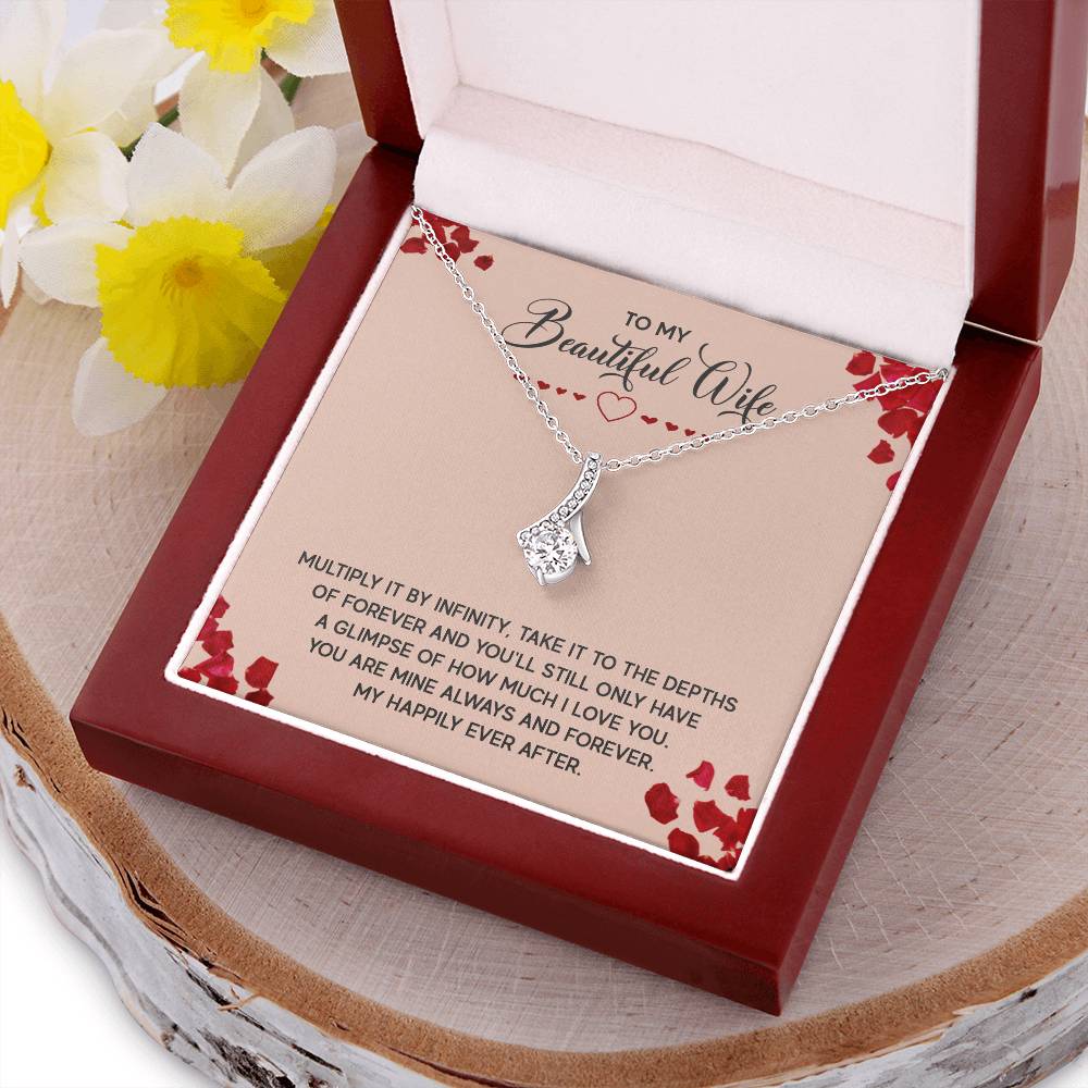 To My Beautiful Wife Gift For Wife From Husband Wife Message Gift I Love You Gift For Wife Heartfelt Gift For Wife Alluring Beauty Necklace