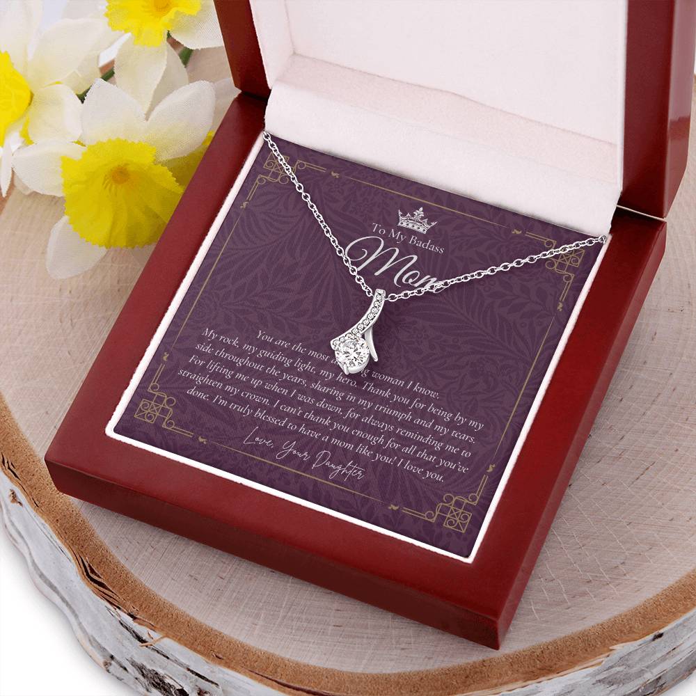 To My Badass Mom Necklace Badass Mom Gift Mother’S Day Gift Birthday Gift Gift From Daughter On Wedding Day 11 Alluring Beauty Necklace