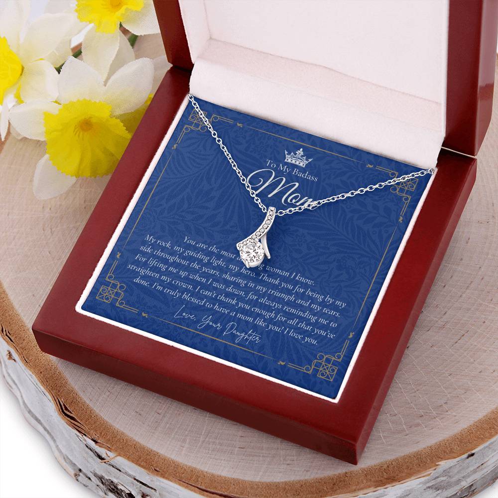 To My Badass Mom Necklace Badass Mom Gift Mother’S Day Gift Birthday Gift Gift From Daughter On Wedding Day 12 Alluring Beauty Necklace