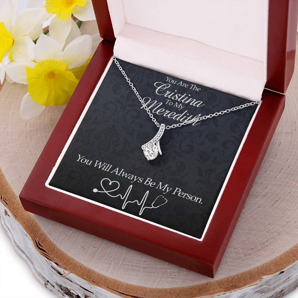 Best Friend Necklace Gift You Are The Cristina To My Meredith Grey's Anatomy Tv Show Quote Best Friend Gift Alluring Beauty Necklace Alluring Beauty Necklace