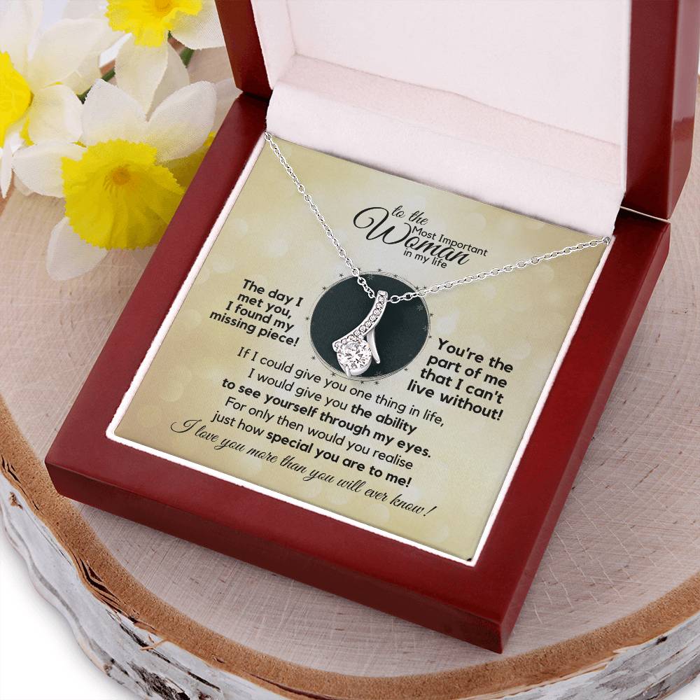 Gift Necklace For The Most Important Woman In My Life Alluring Beauty Necklace