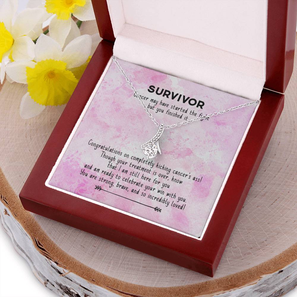 Cancer Survivor Ribbon Necklace 2 Alluring Beauty Necklace