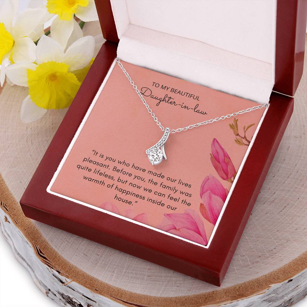 Customize Gift For A Daughter-In-Law Anniversary Gift For Daughter-In-Law Birthday Gift Idea For Daughter-In-Law Alluring Beauty Necklace