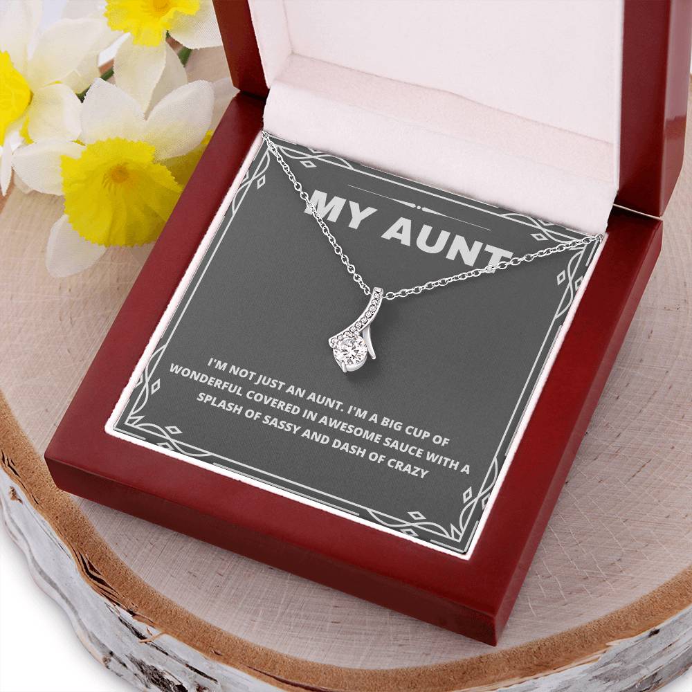 Best Seller Alluring Necklace Gifts I'm Not Just An Aunt I'm A Big Cup Of Wonderful Covered In Awesome Sauce With A Splash Of Love Alluring Beauty Necklace