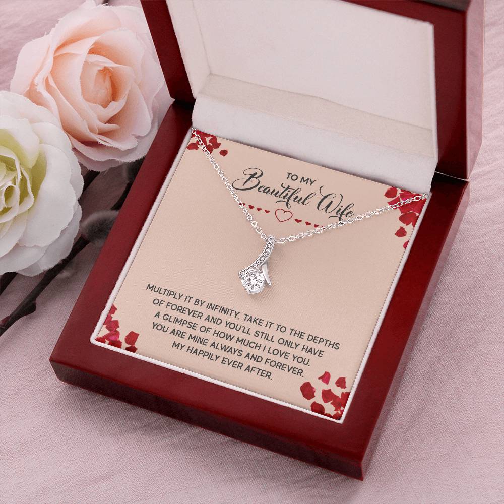To My Beautiful Wife Gift For Wife From Husband Wife Message Gift I Love You Gift For Wife Heartfelt Gift For Wife Alluring Beauty Necklace