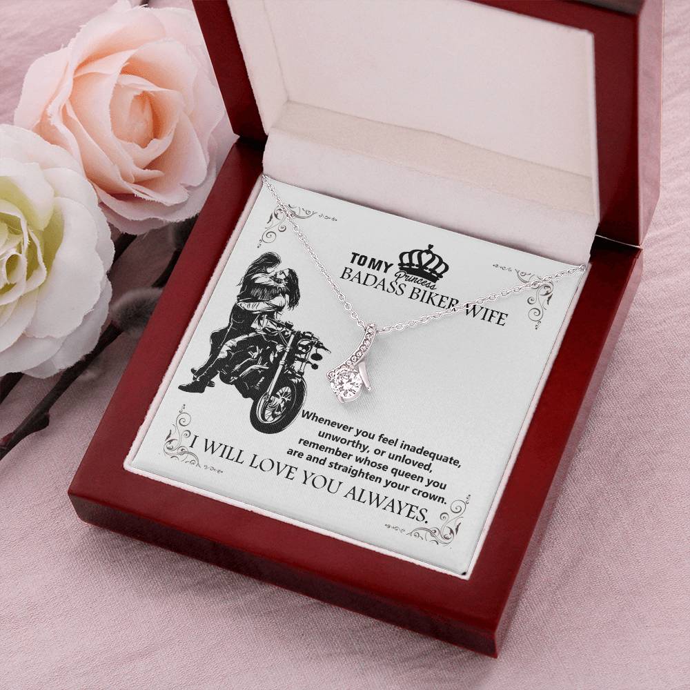 To My Badass Biker Wife 1 Alluring Beauty Necklace