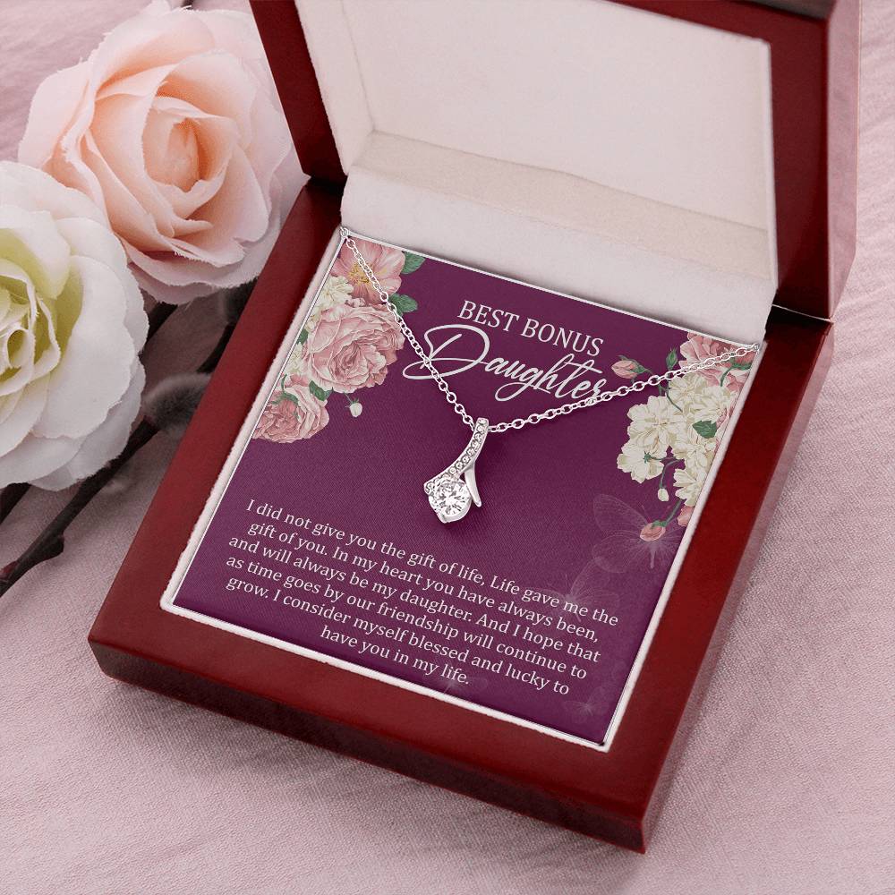 Best Bonus Daughter Gift For Bonus Daughter Birthday Gift Christmas Gift Alluring Beauty Necklace