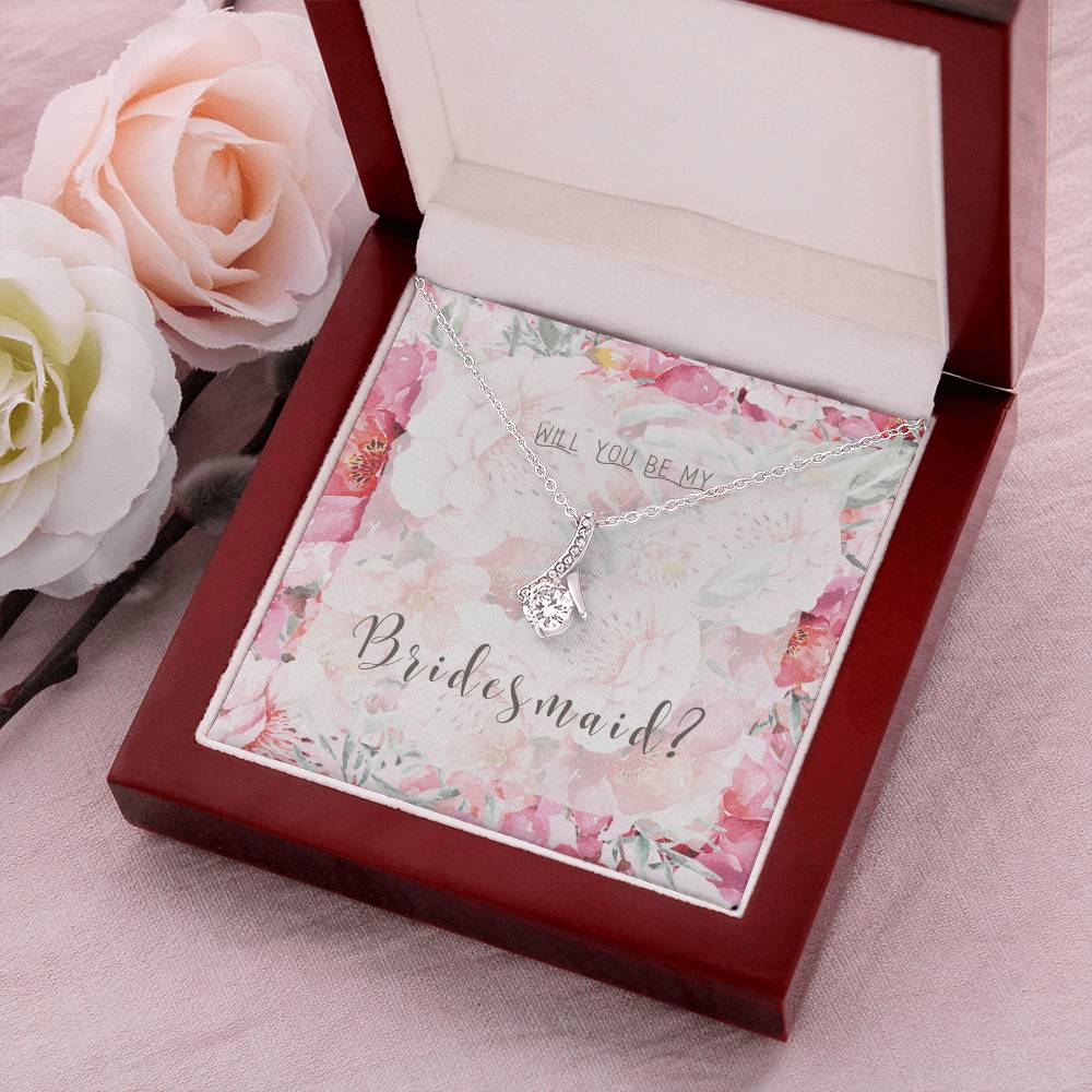 Bridesmaid Proposal Necklace Bridesmaid Proposal Jewelry Bridesmaid Proposal Matron Of Honor Gift Maid Of Honor Gift Alluring Beauty Necklace