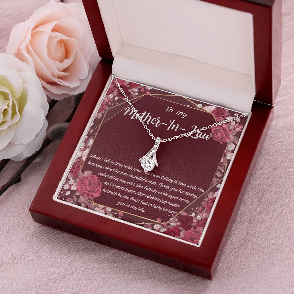 To Mother-In-Law Love Necklace Alluring Beauty Necklace