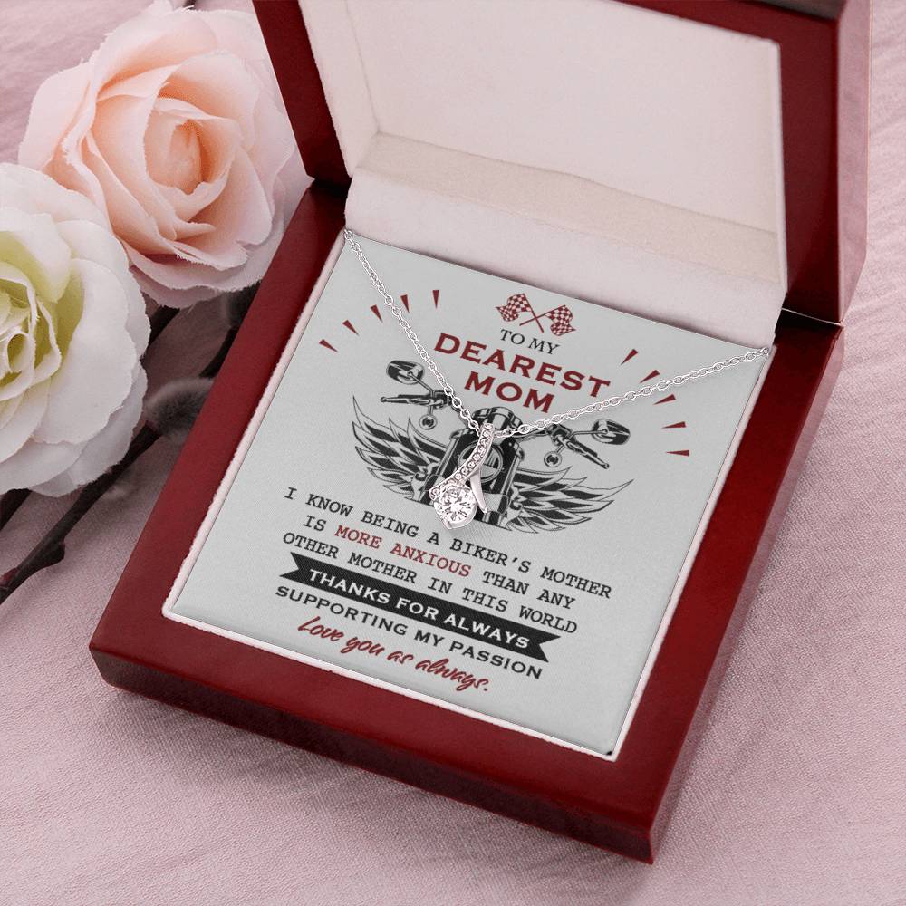 Biker's Mom Gift - Supporting My Passion - The Alluring Beauty Necklace Alluring Beauty Necklace