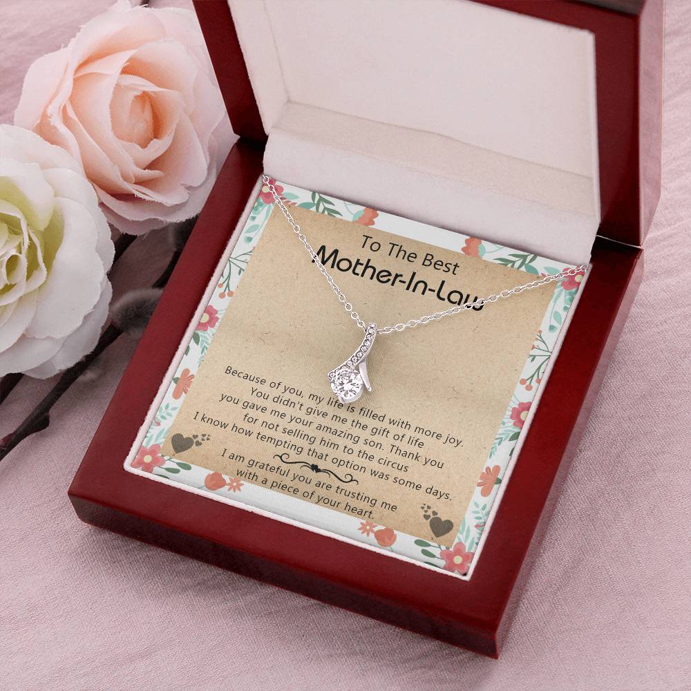 Gift For Mother-In-Law - My Life Is Filled With More Joy New - Alluring Alluring Beauty Necklace