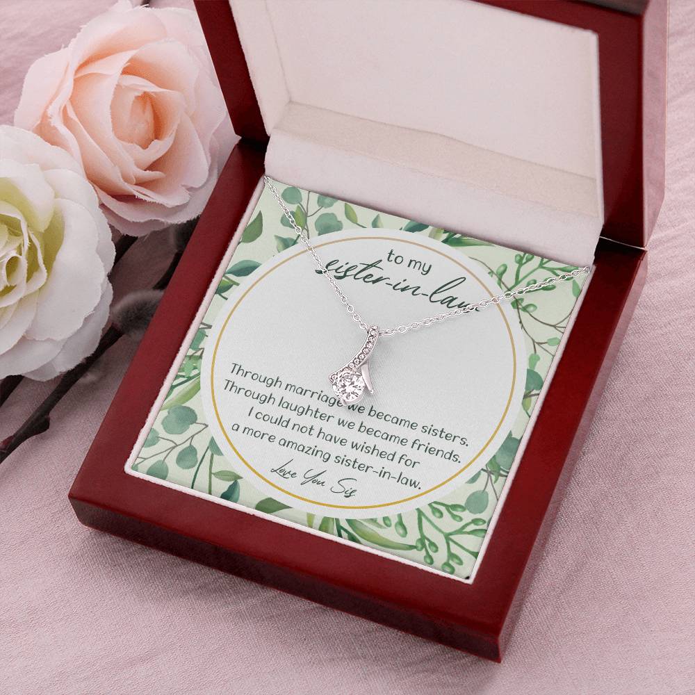 Sister In Law Gift For Wedding Sister Of The Groom Necklace Gift From Bride Alluring Beauty Necklace