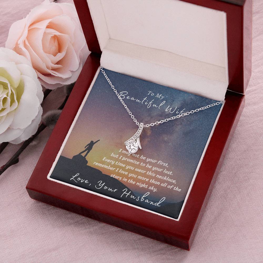 To My Beautiful Wife - I Love You More Than All The Stars Alluring Beauty Necklace