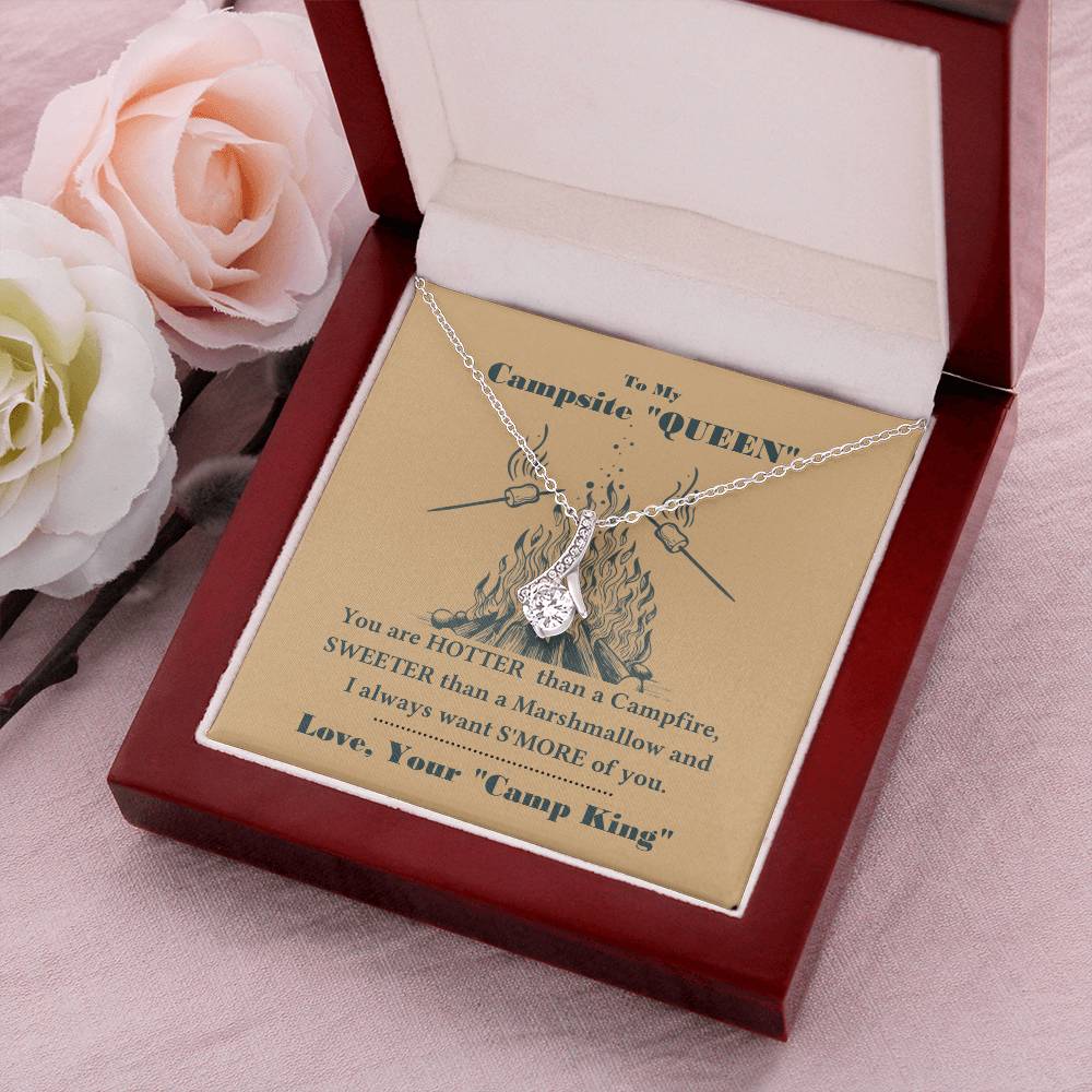 Campsite Queen Hotter Than A Campfire And I Always Want S'more Of You Alluring Beauty Necklace