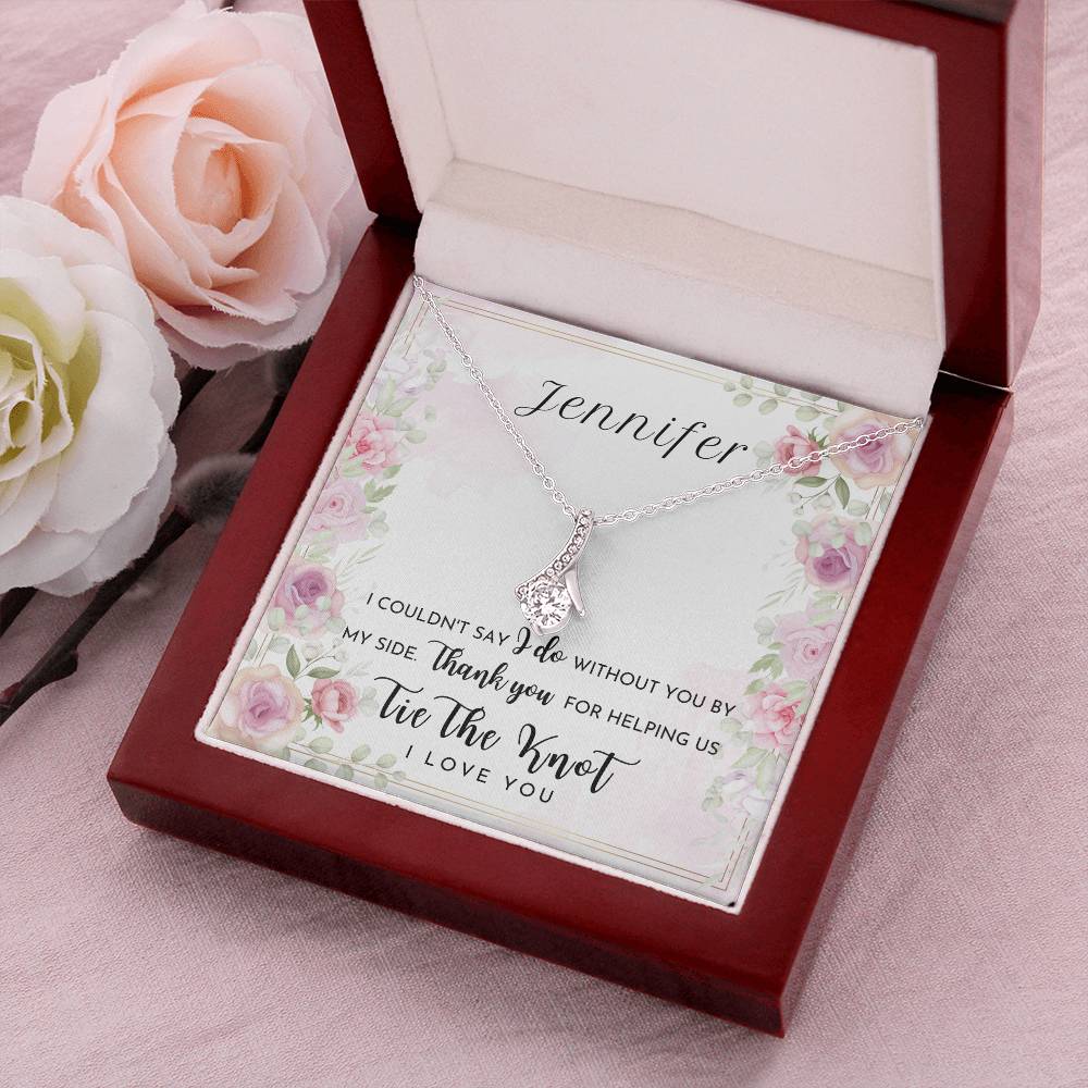 Bridesmaid Gift Bridesmaid Earrings Customize Bridesmaid Necklace Initial Necklace Bridesmaid Jewelry Alluring Beauty Necklace