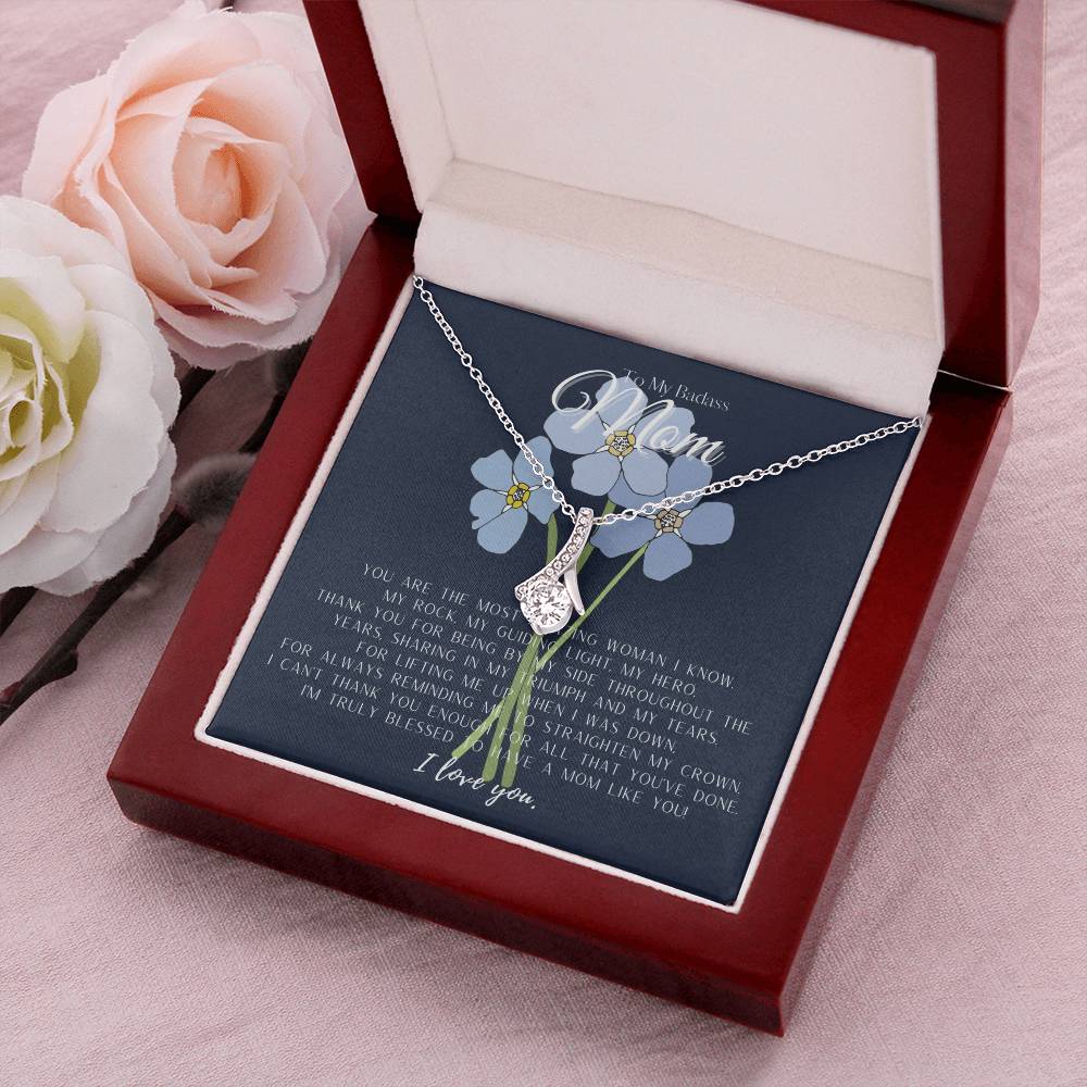 To My Badass Mom Necklace Badass Mom Gift Mother’S Day Gift Birthday Gift Gift From Daughter Gift From Son Birthday Gift For Mom Alluring Beauty Necklace