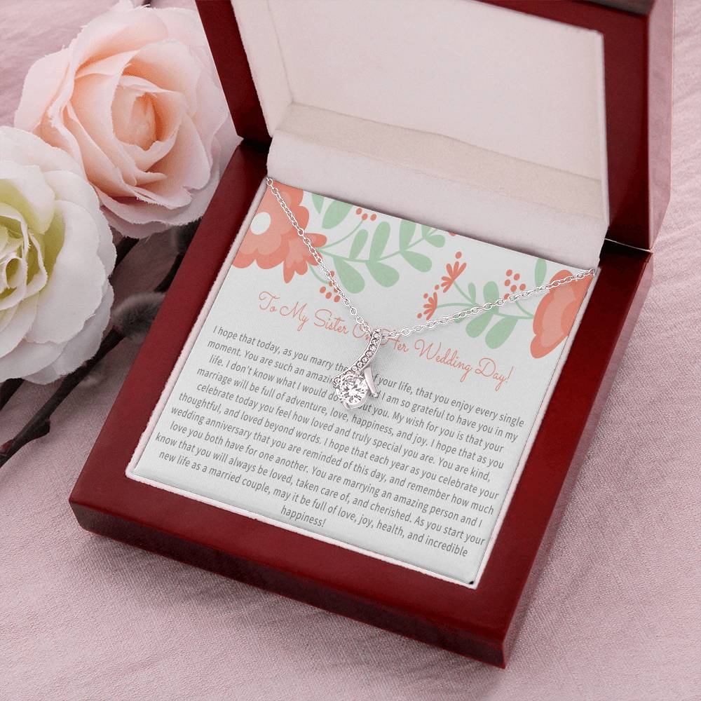 Sister Wedding Day Gift To Bride From Sister Necklace Sister To Bride Gift Bride Jewelry Gift From Sister Alluring Beauty Necklace
