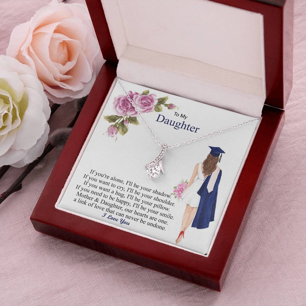 Mother & Daughter Our Hearts Are One College High School Elementary School Senior Graduation Compass Graduation Gifts For Her Alluring Beauty Necklace