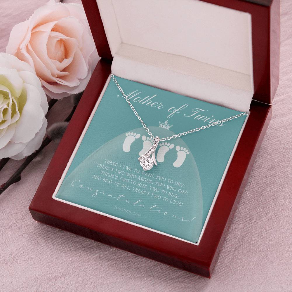 Mom Of Twins Gift Jewelry For Mother Of Twins Parents Of Twins Best Gift For New Mom Of Twins Birthday Gift For Mom Of Twins Necklace Alluring Beauty Necklace