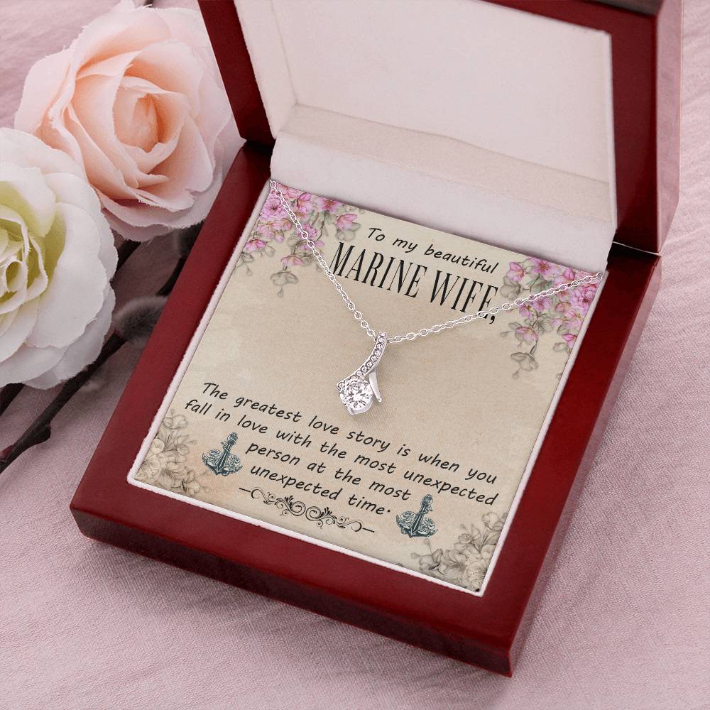 Beautiful Sparkly Pendant Marine Wife Alluring Beauty Necklace
