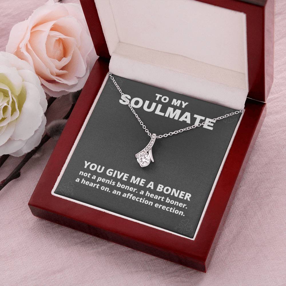 You Give Me A Boner Necklace - Funny Birthday Gag Gifts For My Soulmate Alluring Beauty Necklace