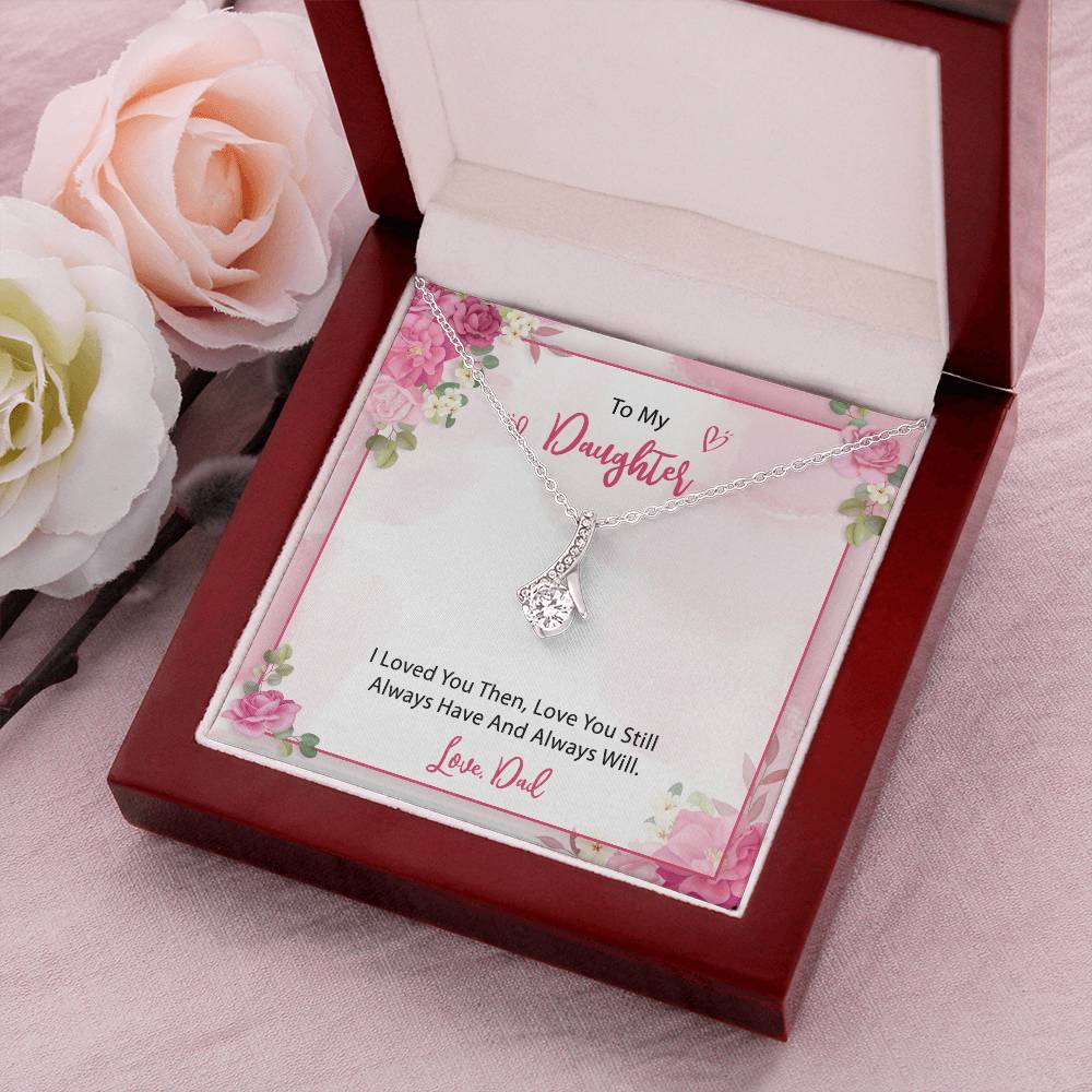 To My Daughter From Dad 2 Alluring Beauty Necklace