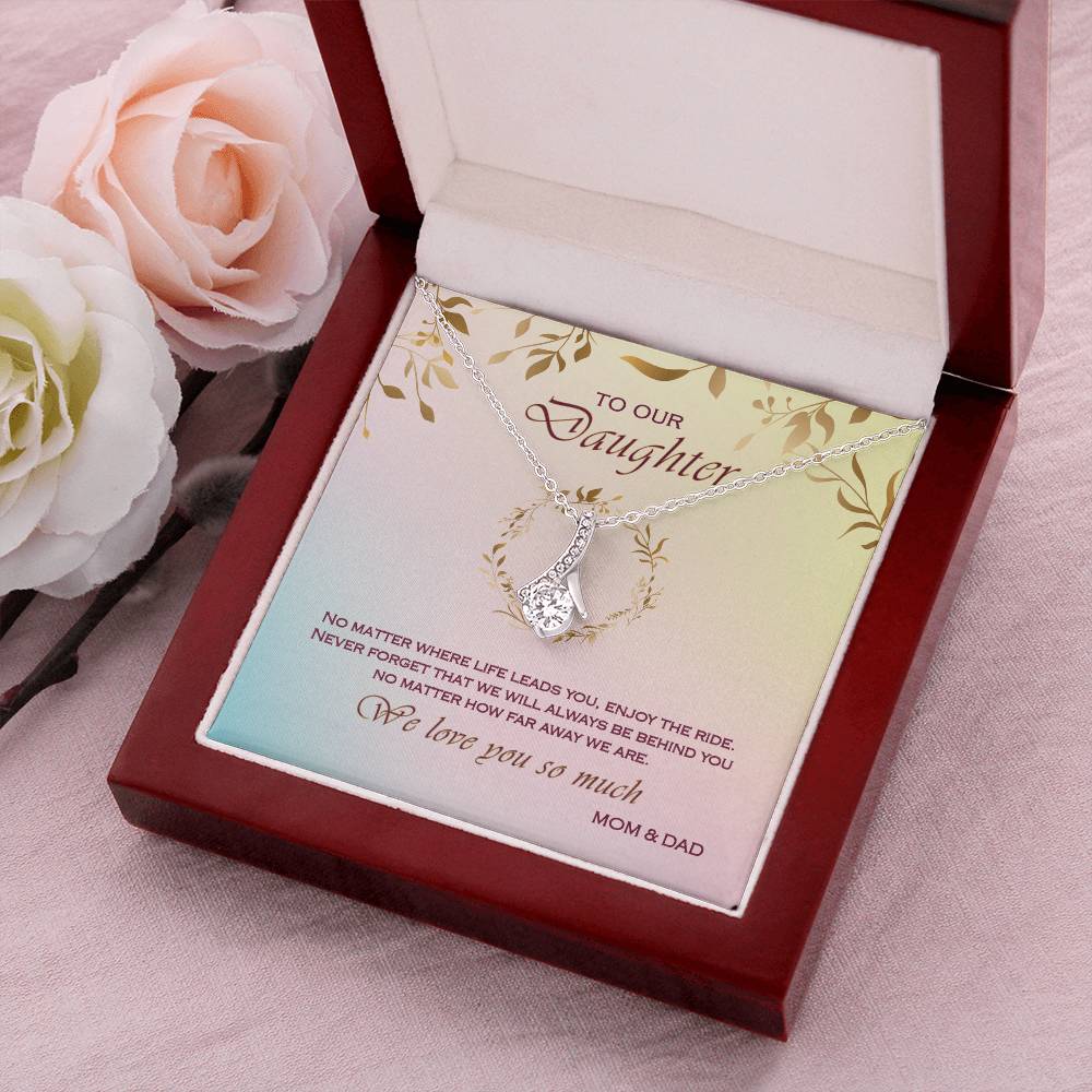 Alluring Beauty Necklace To Your Daughter – From Mom & Dad With Love – Jewelry Gift B2d5t4 Alluring Beauty Necklace