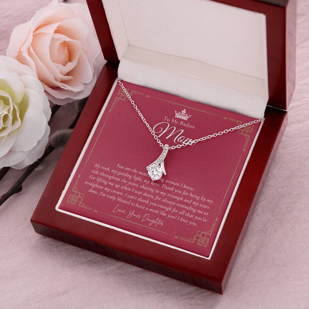 To My Badass Mom Necklace Badass Mom Gift Mother’S Day Gift Birthday Gift Gift From Daughter On Wedding Day 8 Alluring Beauty Necklace