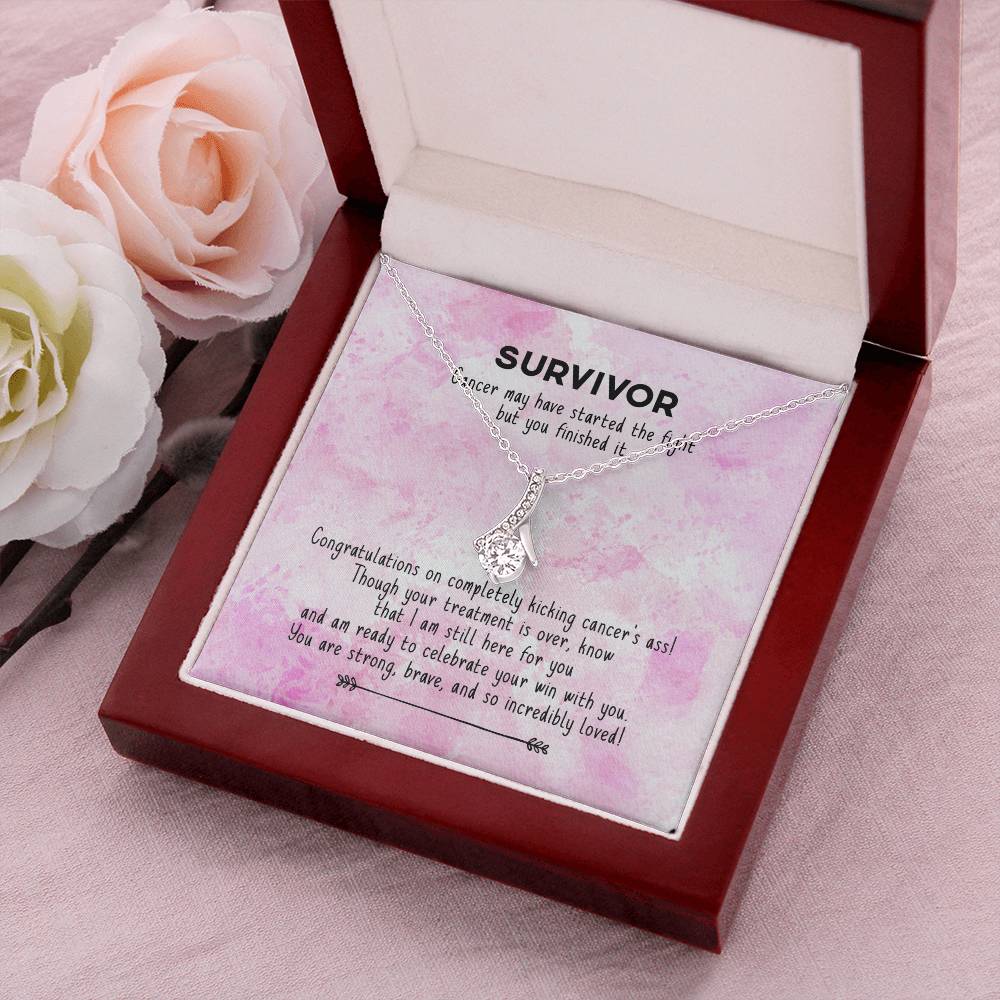 Cancer Survivor Ribbon Necklace 2 Alluring Beauty Necklace