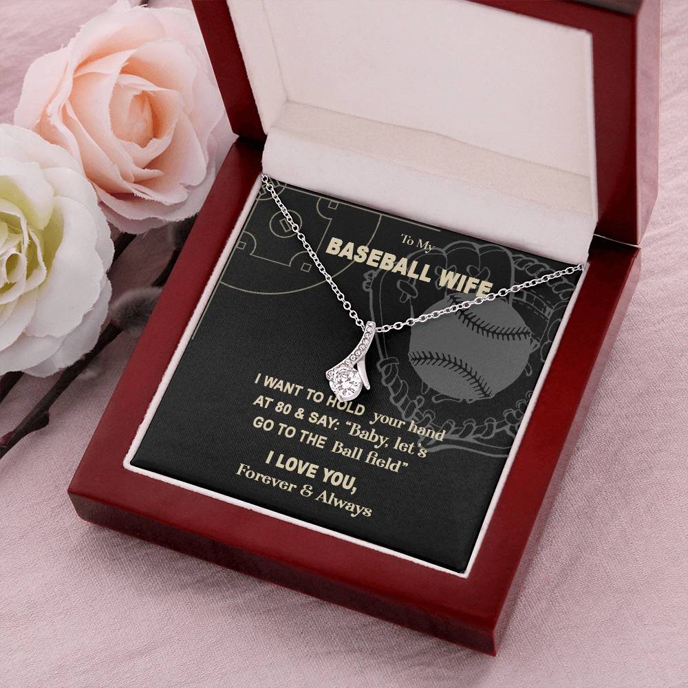 To My Baseball Wife - Baby Let's Go To The Ball Field - Luxury Necklace 2 Alluring Beauty Necklace