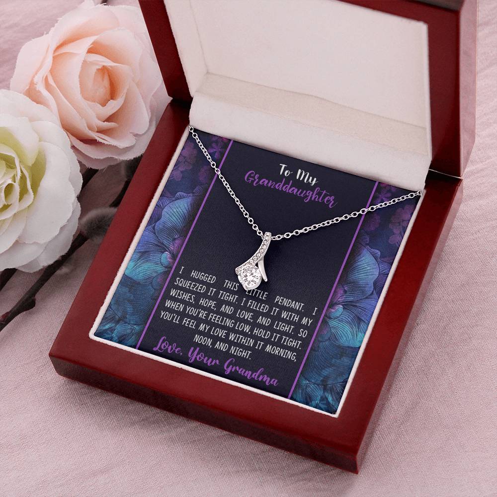 Best Gift For Granddaughter - Beautiful Sparkly Pendant Alluring Beauty Necklace