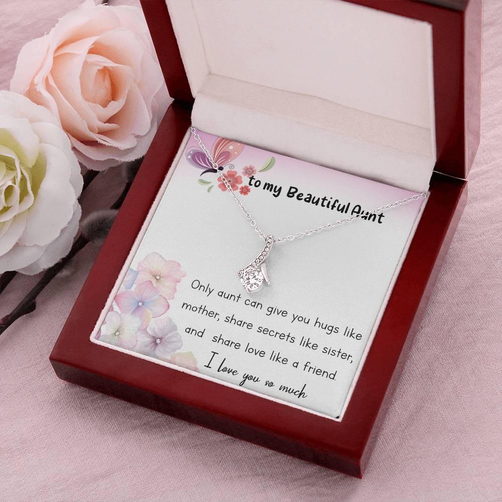 Alluring Beauty Necklace For Auntie Aunt Gift Aunt Charm Aunt Jewelry Alluring Beauty Necklace