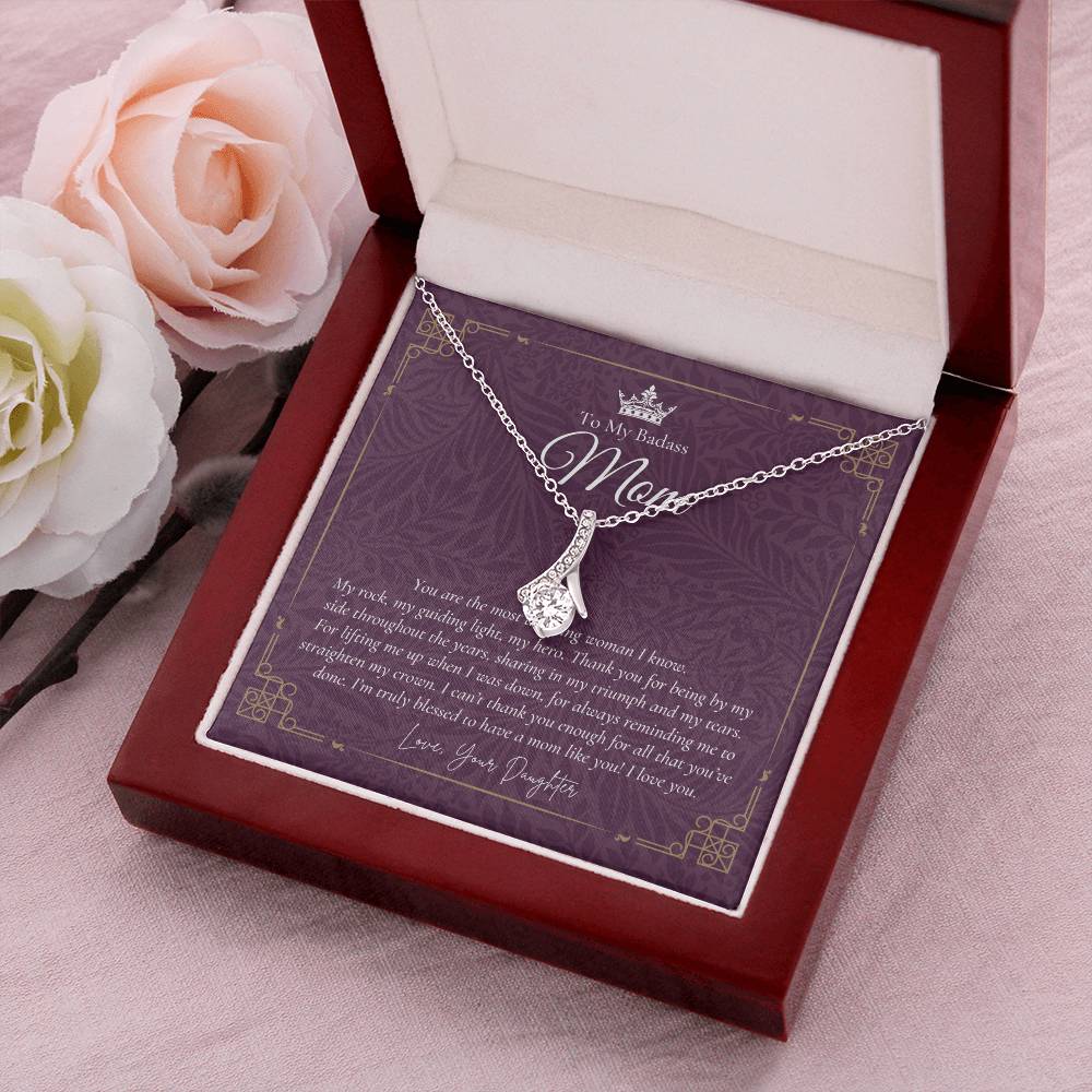 To My Badass Mom Necklace Badass Mom Gift Mother’S Day Gift Birthday Gift Gift From Daughter On Wedding Day 11 Alluring Beauty Necklace