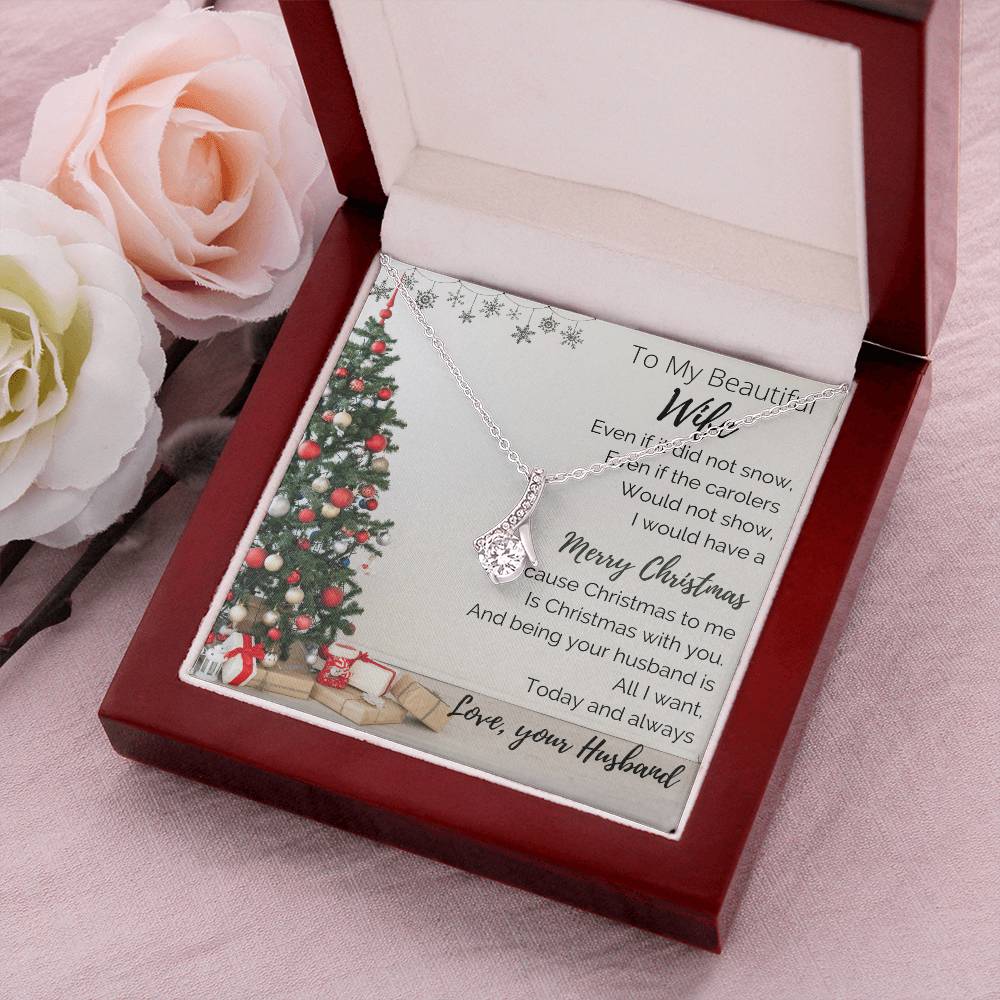 To My Beautiful Wife - Merry Christmas - Alluringbeauty Alluring Beauty Necklace